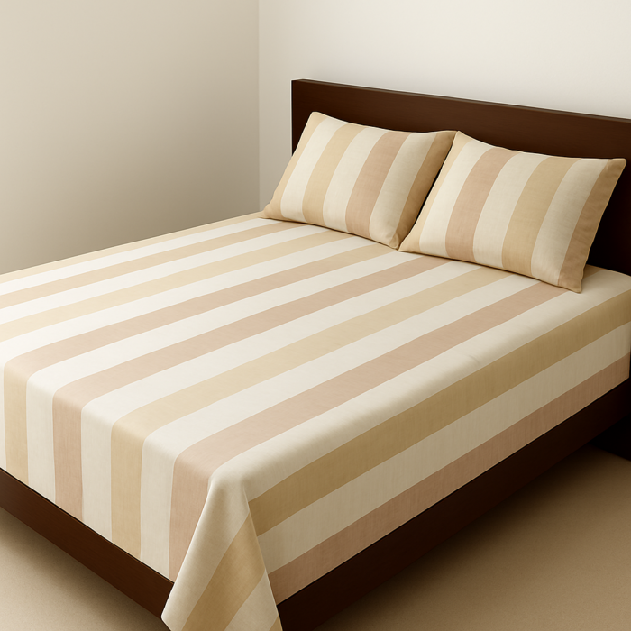 ChatGPT Image Jul 11, 2025, 04_34_28 PM Premium Handloom Cotton Cream with White Bedsheet - Image 1