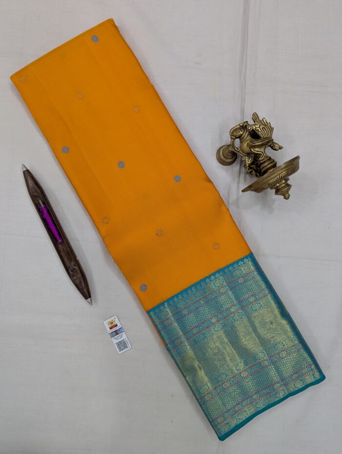 WhatsApp Image 2025-07-23 at 12.59.51_78ae0809 Pure Kanchi Silk Orange Saree (11) - Image 1