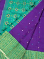 Pure Kanchi Silk Purple Saree (10) - Image 3