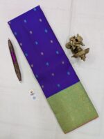 Pure Kanchipuram Silk Royal Blue Saree (7)