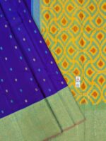 Pure Kanchipuram Silk Royal Blue Saree (7) - Image 2