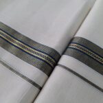 Kerala Handloom Set Mundu with Gold Borders (18) - Image 3
