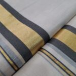 Kerala Handloom Set Mundu Grey with Gold Borders (14) - Image 3