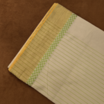 Kerala Handloom Green with Gold Kasavu Saree (5) - Image 3
