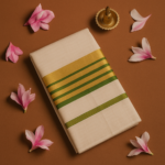 Kerala Handloom Green with Golden Elegance Saree (32)