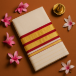 Kerala Handloom Red with Golden Elegance Saree (31)