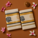 Kerala Handloom Peacock Motif Set Mundu (39)