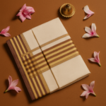 Kerala Handloom Brown with Golden Kasavu Saree (12) - Image 2