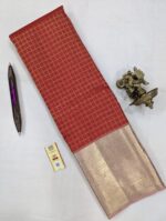 Pure Red Kanchipuram Silk Saree (12)