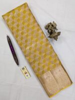 Pure Kanchipuram Yellow Silk Saree (13)