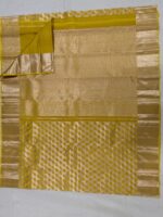 Pure Kanchipuram Yellow Silk Saree (13) - Image 3