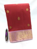 Pure Kanchipuram Red Silk Saree (20) - Image 3