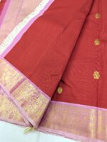 Pure Kanchipuram Red Silk Saree (20) - Image 4