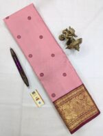 Pure Kanchipuram Beige Silk Saree (23)