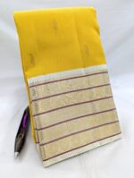 Pure Kanchipuram Beige Silk Saree (27) - Image 2
