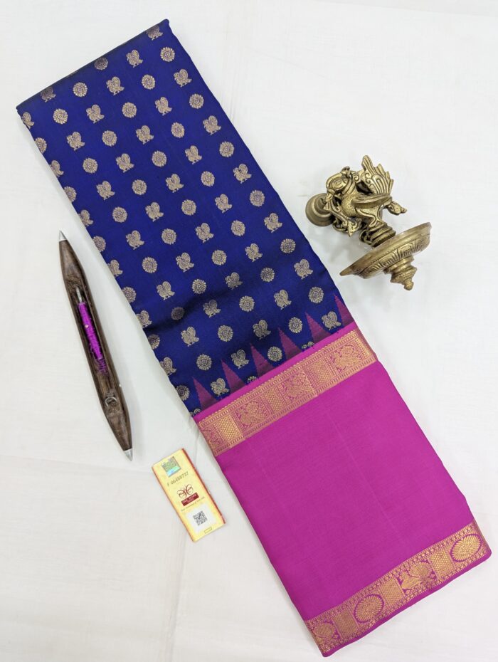 IMG-20250802-WA0721 Pure Kanchipuram Blue Silk Saree (28) - Image 1