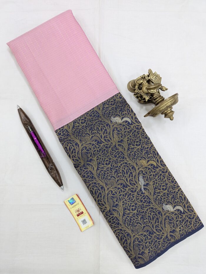 IMG-20250802-WA0727 Pure Kanchipuram Pink Silk Saree (30) - Image 1