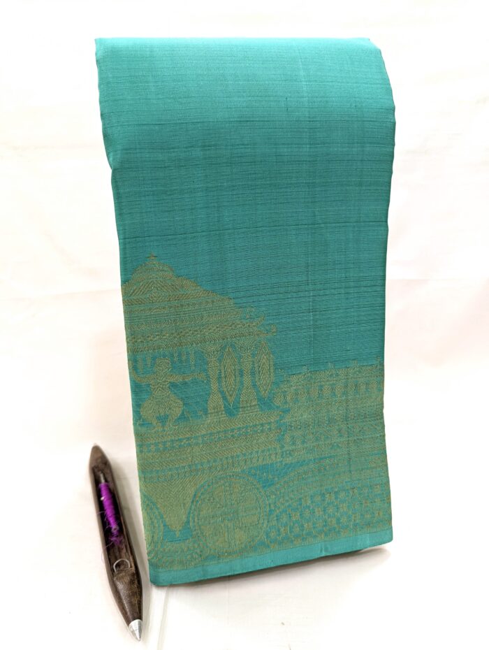 Pure Kanchipuram Pink Silk Saree (31) - Image 2