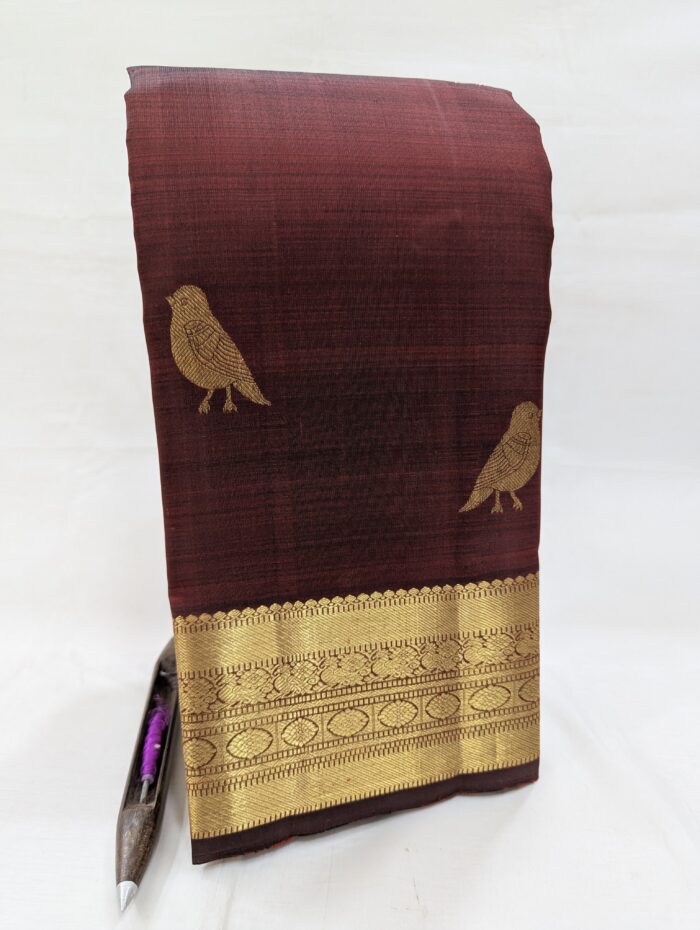 Pure Kanchipuram Pink Silk Saree (32) - Image 2