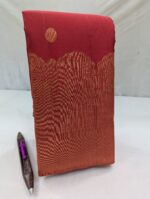 Pure Red with Golden Kanchipuram Silk Saree (36) - Image 2