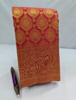 Pure Red with Golden Kanchipuram Silk Saree (42) - Image 4