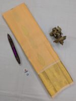Pure Light Beige with Golden Kanchipuram Silk Saree (40)