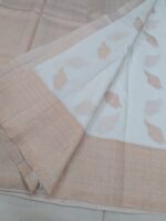 Pure Off-white with Golden Kanchipuram Silk Saree (46) - Image 2
