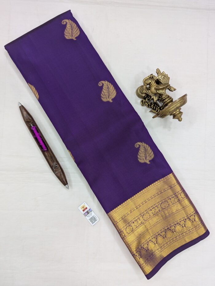 WhatsApp Image 2025-08-05 at 17.48.56_e6f7e9ae Pure Violet with Golden Kanchipuram Silk Saree (45) - Image 1