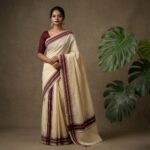 Kerala Handloom Set Mundu with Maroon Borders (7)