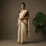 Kerala Handloom Set Mundu with Multicolor Borders (21)