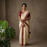 Kerala Handloom Set Mundu with Maroon Borders (44)