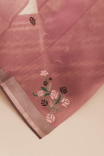 Dark Pink Hand Embroidery Dupatta (10) - Image 3
