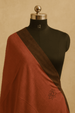 Red Lotus Hand Embroidery Dupatta (14) - Image 2