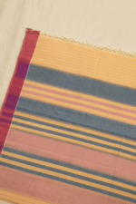 Peach and Blue Balaramapuram Cotton Saree (5) - Image 3