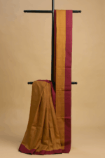 Golden brown and Purple Balaramapuram Saree (7)