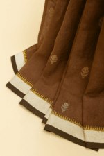 Brown Elegance Linen Cotton Saree - Image 2