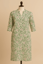 Floral print Handloom Cotton Kurta