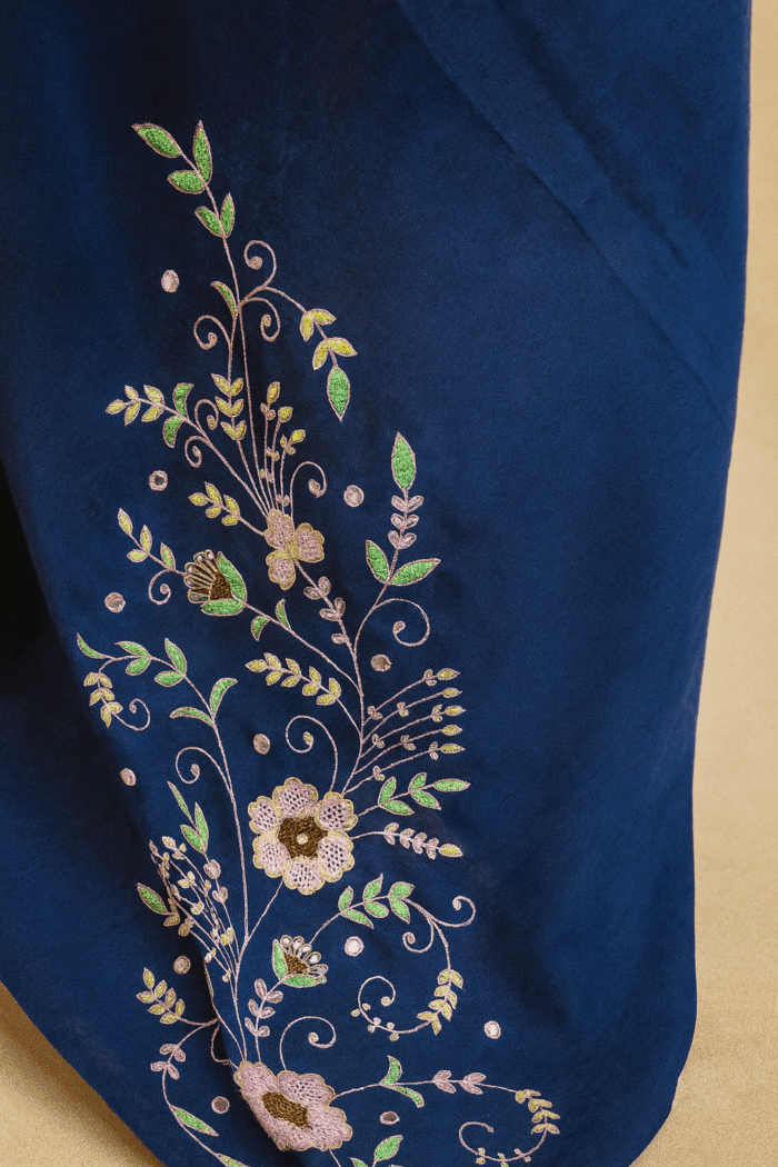 Violet Hand embroidery Dupatta (8) - Image 3