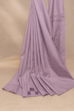 Lavender Grace Embroidery Bamboo Tussar Silk Saree (2) - Image 2
