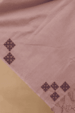 Lavender Grace Embroidery Bamboo Tussar Silk Saree (2) - Image 3