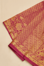Greyish-blue with Golden Kanchipuram Silk Saree (53) - Image 3