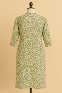 Floral print Handloom Cotton Kurta - Image 2