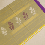 Golden brown and Purple Balaramapuram Saree (7) - Image 4