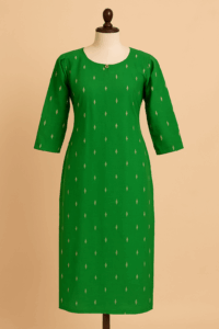 Green Handloom Cotton Kurta