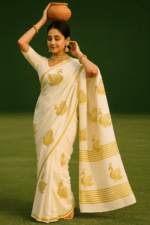 Handloom Cotton Kuthampully Saree (8) - Image 2