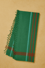 Green and Red Balaramapuram Cotton Saree (2) - Image 2