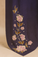 Violet Hand Embroidery Dupatta (9) - Image 3