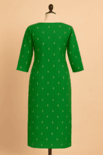 Green Handloom Cotton Kurta - Image 2