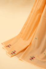 Peach Elegance Hand-Embroidered Thread Work Saree - Image 3