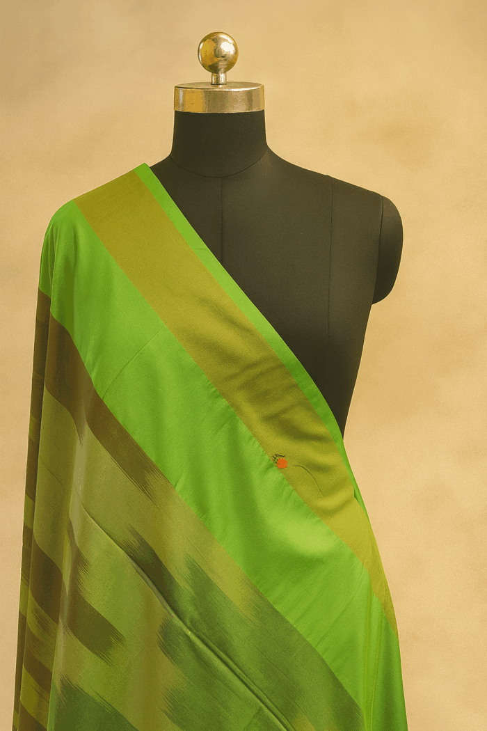 Green Hand Embroidery Dupatta (12) - Image 2